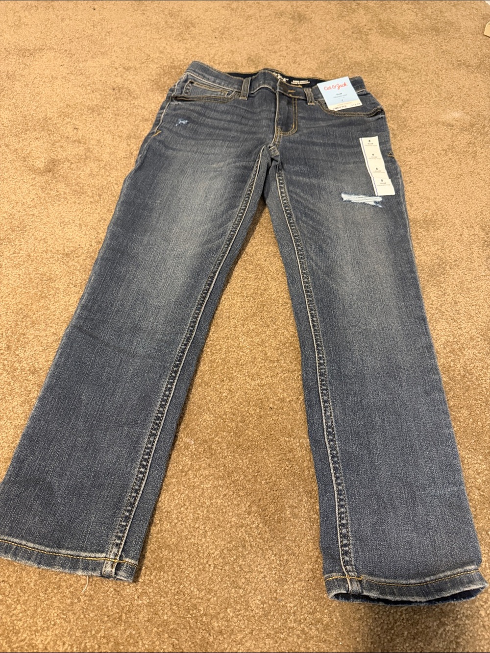 Cat & Jack kids Straight-Leg Jeans with Light Distressing